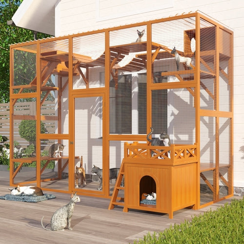Catio: Weatherproof Outdoor Cat Enclosure- 118" Large