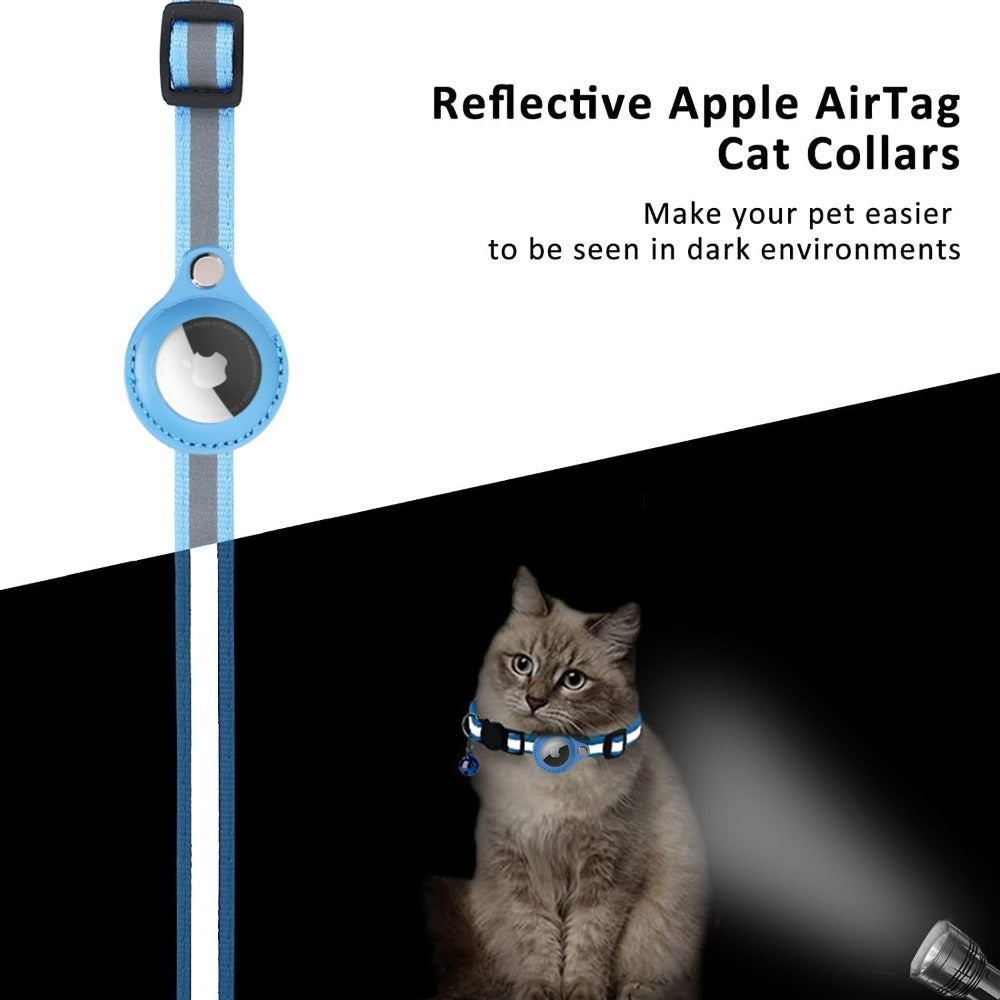 Reflective AirTag Collar for Cats & Dogs