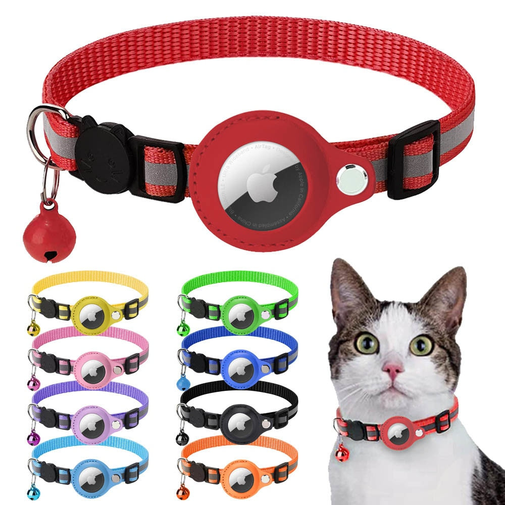 Reflective AirTag Collar for Cats & Dogs