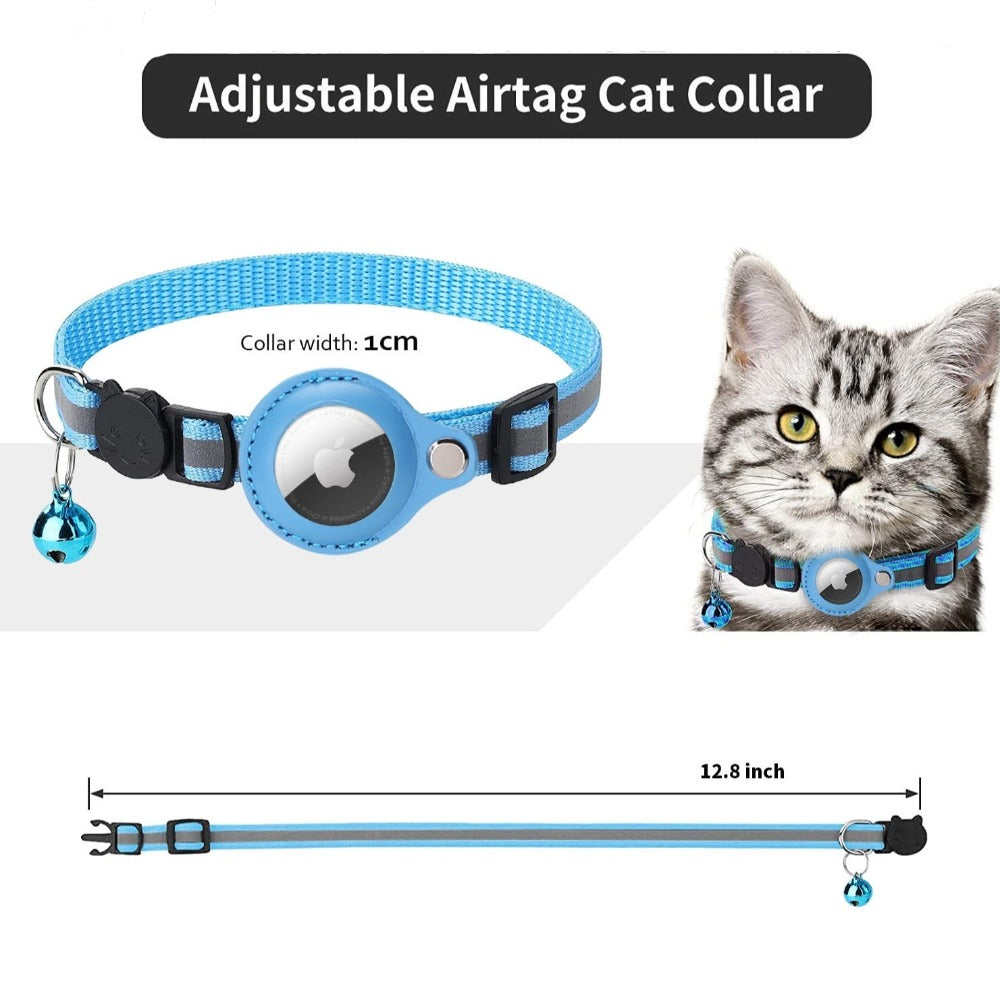 Reflective AirTag Collar for Cats & Dogs